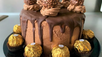 Торт на День рождения - Торт ФЕРРЕРО РОШЕ. FERRERO ROCHER CAKE//Кулинарим с Викторией